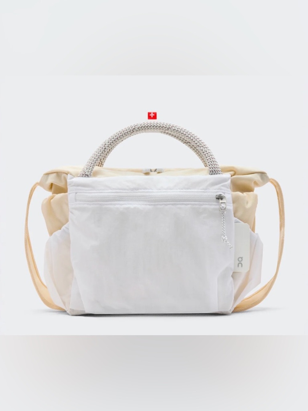 On Running White and Cream Women's Tote with Padded Rope Handle